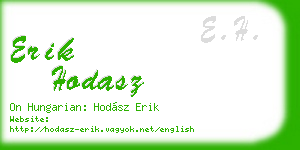 erik hodasz business card
